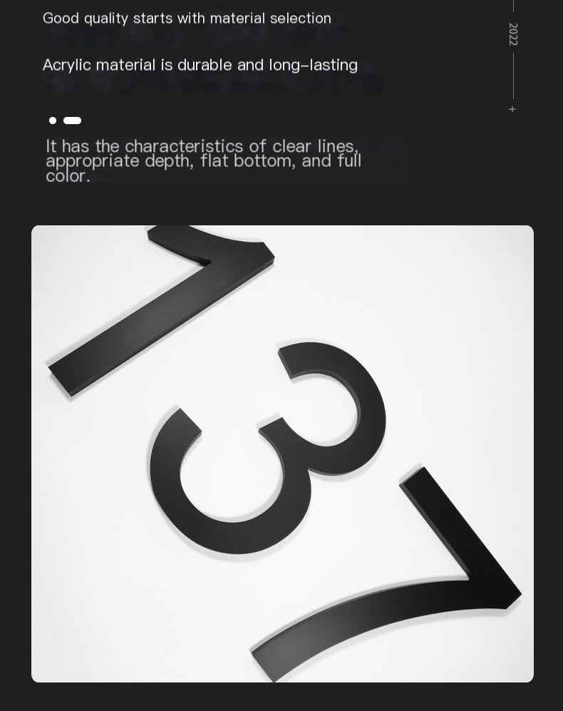 Modern Acrylic Floating Numbers