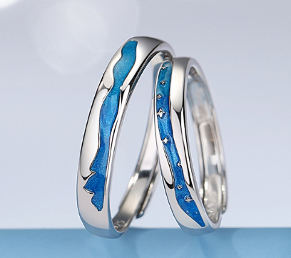 Chic Geometric Silver Rings