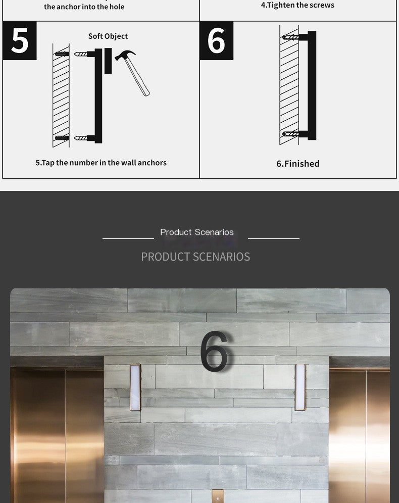 Modern Acrylic Floating Numbers