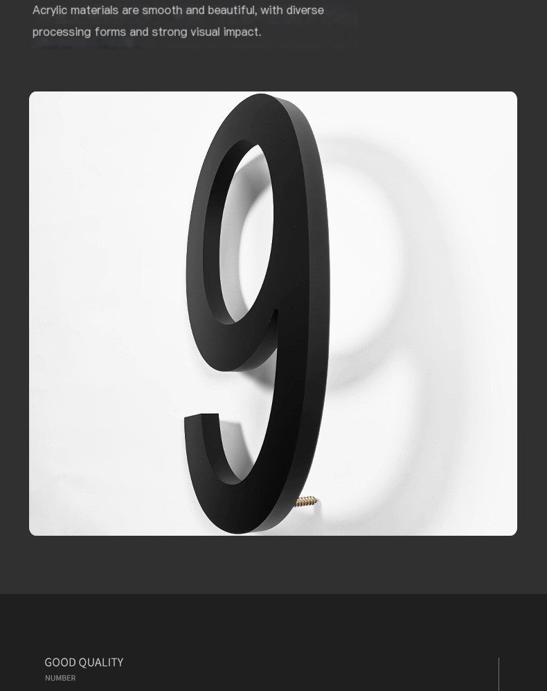 Modern Acrylic Floating Numbers