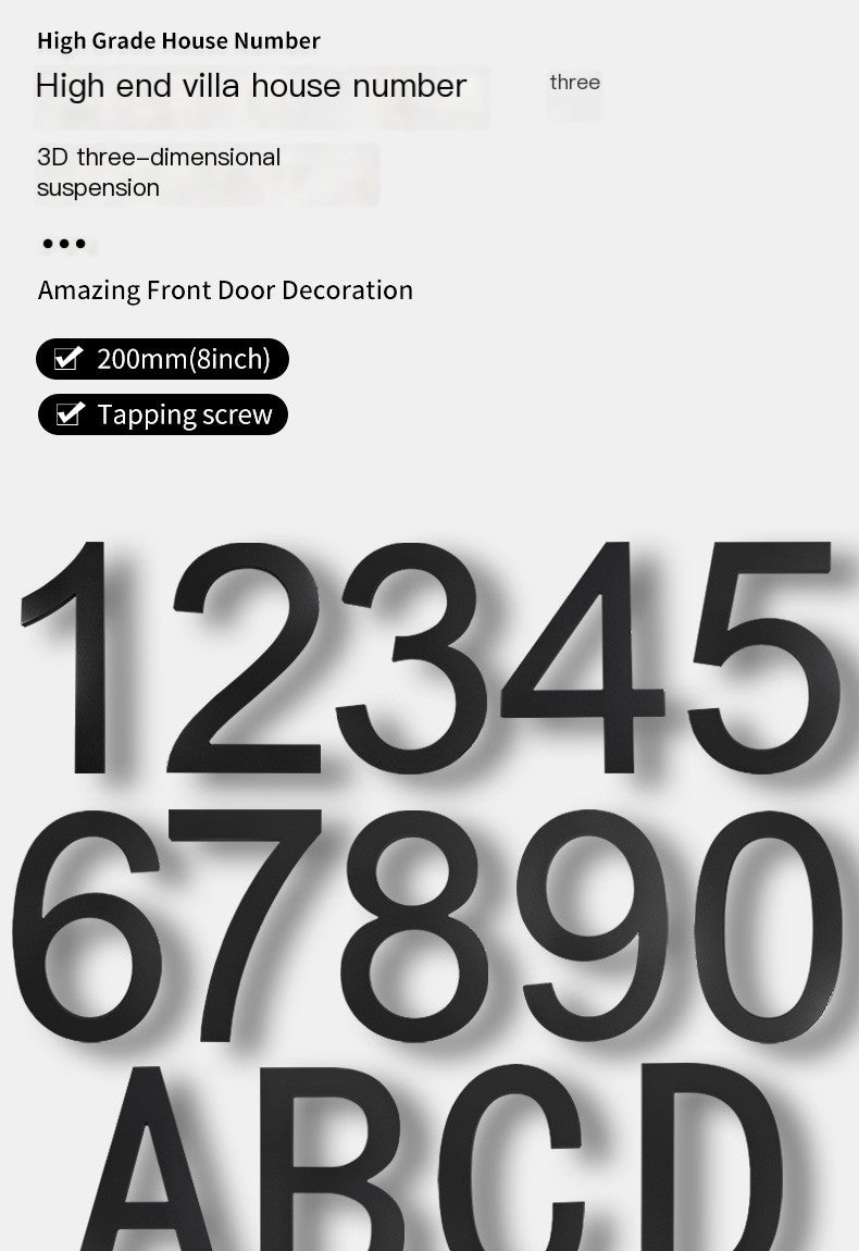 Modern Acrylic Floating Numbers